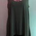 Coco and Juan Lagenlook Plus Size Olive Green Traveler Knit Angled Tank Top Size 1 fits 1X,2X Bust to 52 inches