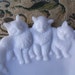 Antique 1930's Westmoreland Milk Glass 3 Kitten Cat Decorative Collectible Art Plate With Lacy Edge, Vintage
