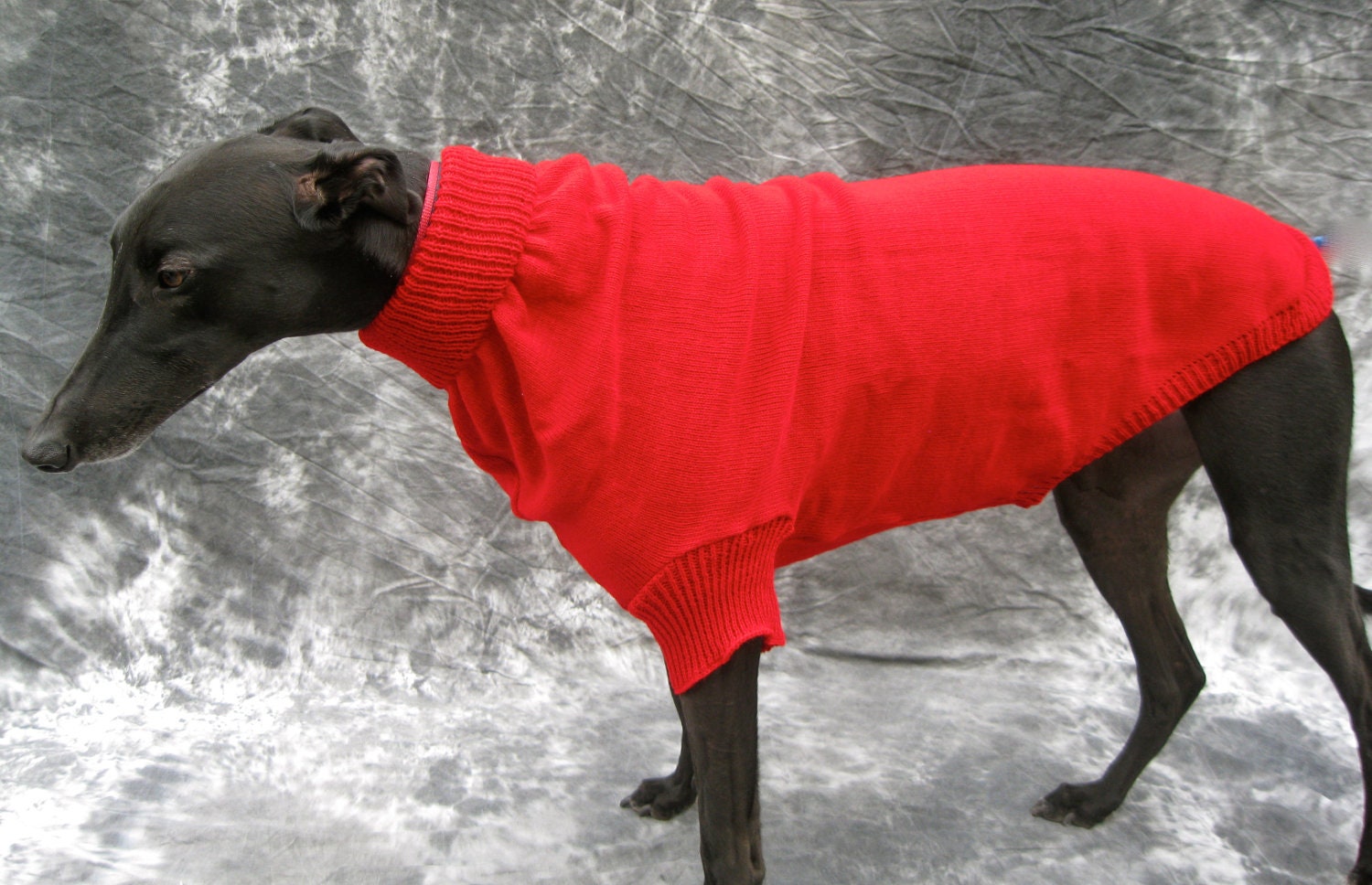 Greyhound Sweater Large Red