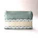 SALE 20% OFF - Prices already reduced - The Honey Coin Purse in light gray - light blue cotton