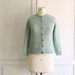 seafoam mint crochet cardigan sweater