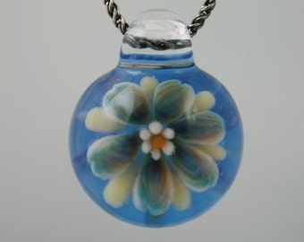 Hand Blown Glass Necklace - Boro Focal Bead- Visionary Glass Arts