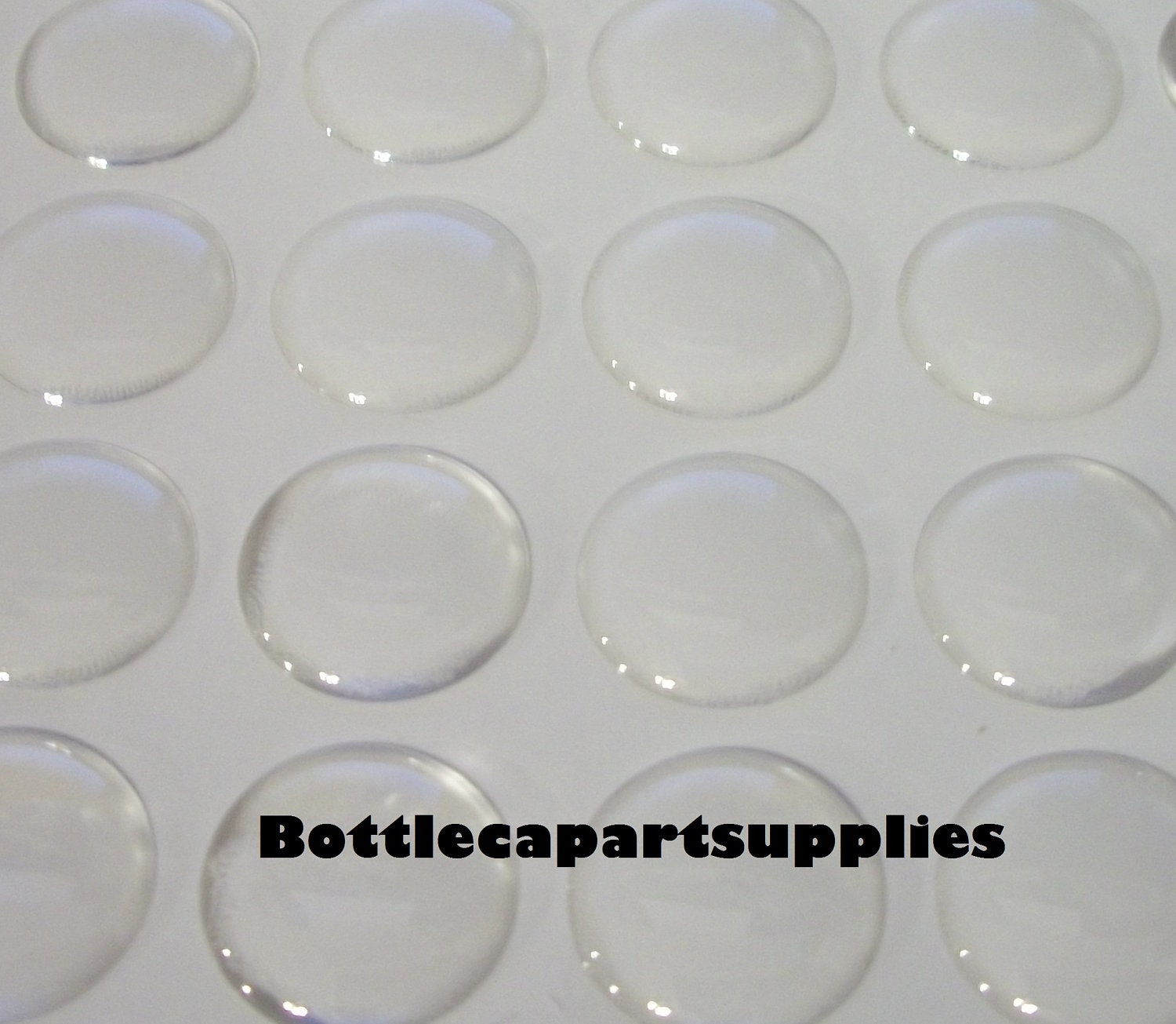 20pc Clear 14mm Epoxy Resin Dots Adhesive by BottlecapArtSupplies