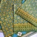 Vintage Batik Cloth Napkins - A Set of 4 in Blue and Green