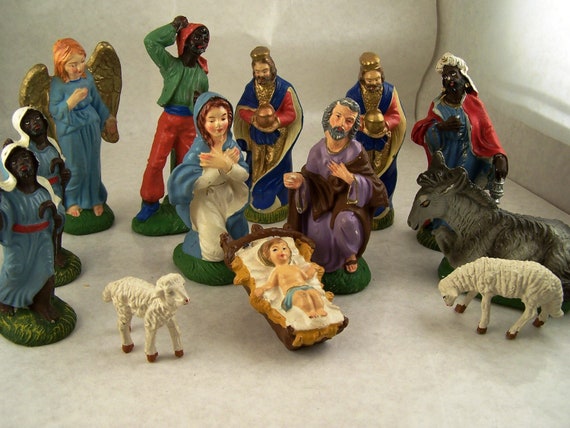 Items similar to Nativity Scene Christmas Made in Italy Vintage on Etsy