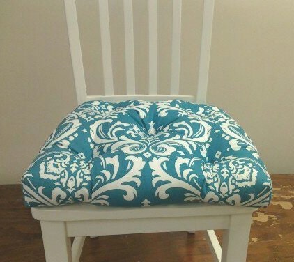 chair turquoise tufted ozborne damask cushions cushion
