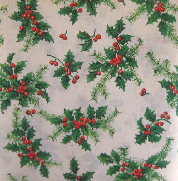 vintage christmas wrapping paper holiday gift by anythinggoeshere