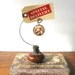 vintage door knob photo holder with little boy and dog photo charm, doorknob photoholder, skeleton key, card holder, picture holder