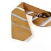 Vintage 1970s Brown Pierre Cardin Striped Skinny Necktie