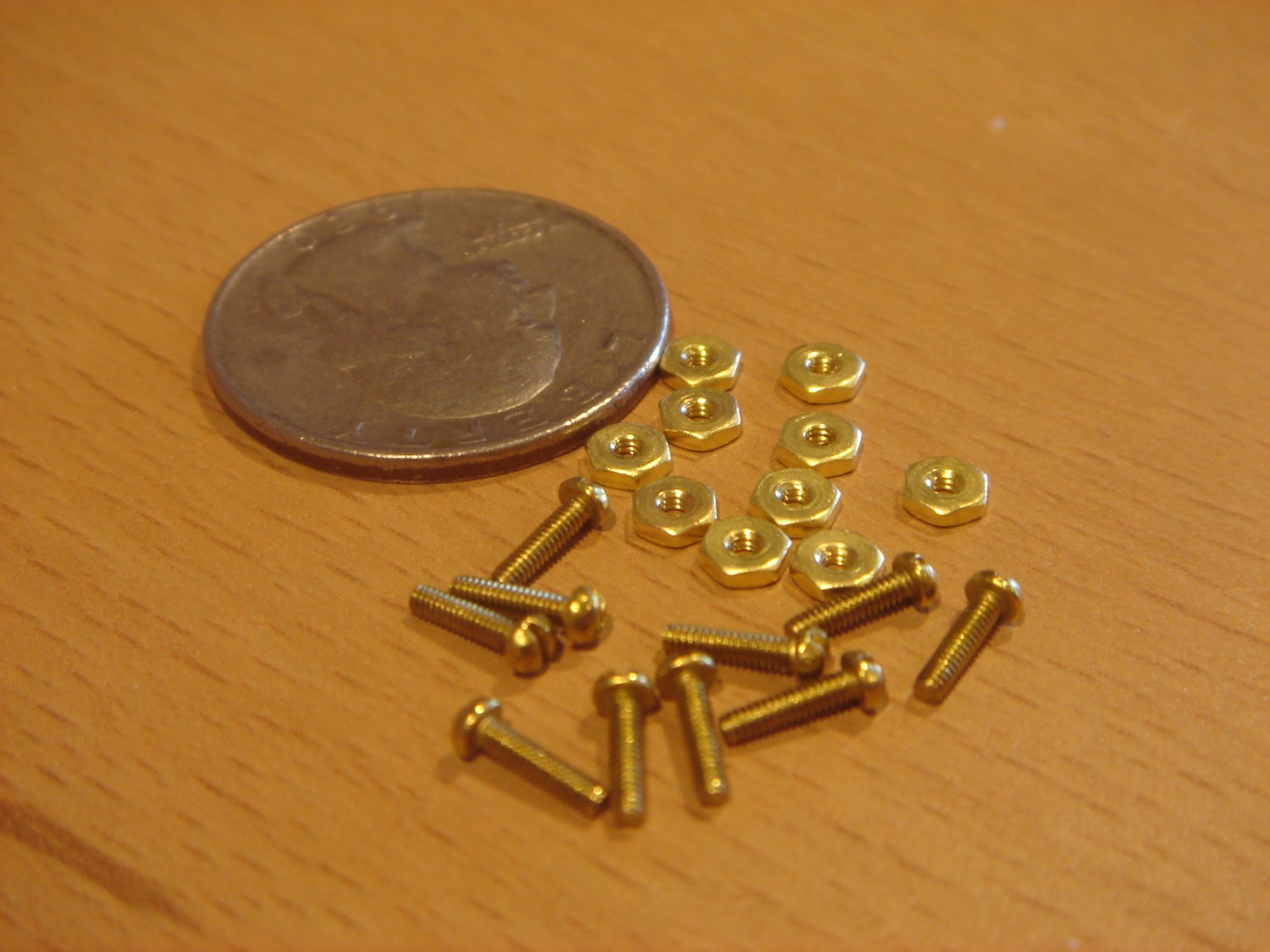 10 sets 20 pieces Screw rivets 1/16 brass micro screws