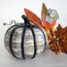 Music Pumpkin 121, 3 inch, decoupage Halloween decor, music decor, shabby chic