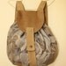 CLEARANCE Fog Hill Backpack, Grey and faux suede, Large Leaf Bag