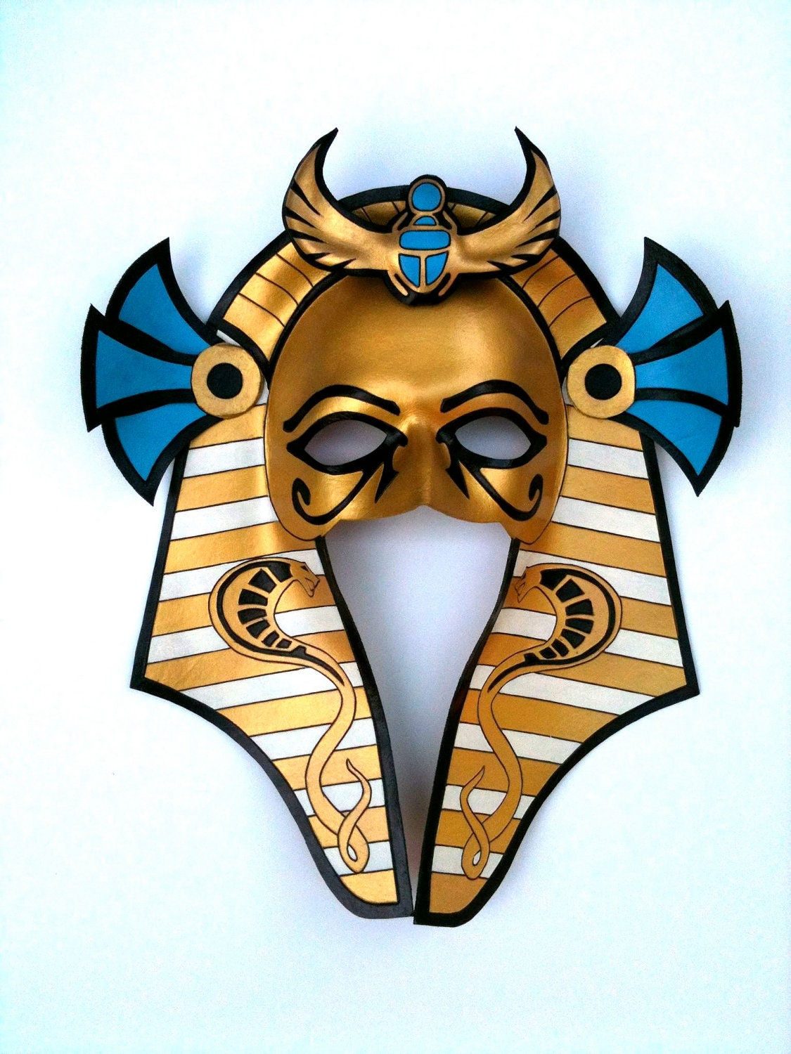 Cleopatra Leather Mask by mrhydesleather on Etsy