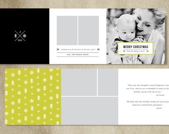 INSTANT DOWNLOAD! Christmas Card Templates for Photographers - Photoshop Template - Holiday Card Design - Photoshop PSD Templates