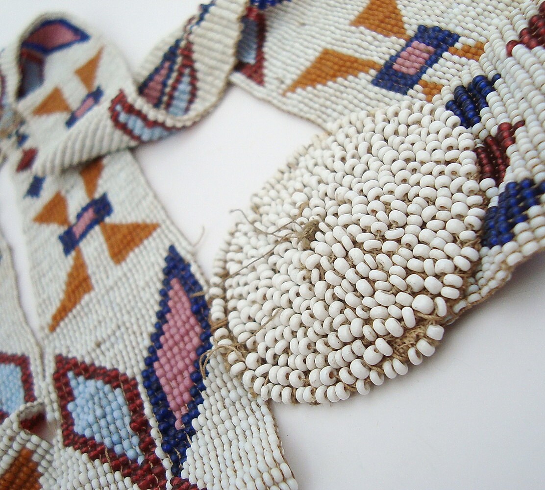 Authentic Vintage Pow Wow Regalia Beaded Belt Sash Native