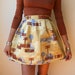 Bird on the Wire Canvas Mini Skirt Sz XS / S