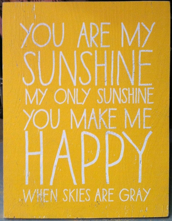 You Are My Sunshine 22x28 Kid Text by GoJumpInTheLake on Etsy