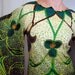 Vintage 70s Ethnic Boho Batik Dashiki Caftan Mini Dress Tunic with Angel Sleeves