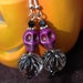 Purple Skull Halloween Earrings Day of the Dead Earrings