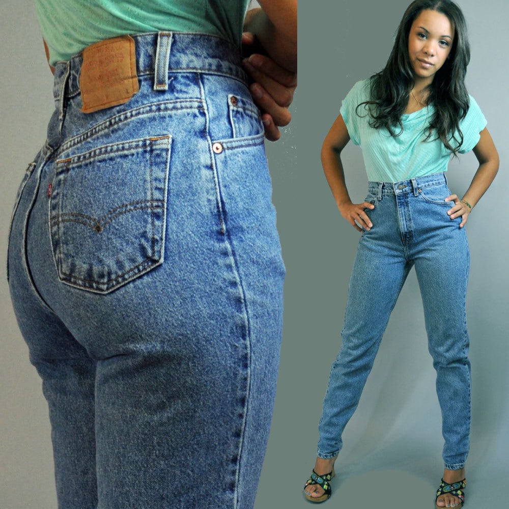 high waisted jeans in the 80s