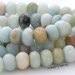 Chunky Rondelle Amazonite Gemstone beads 8-inch Strand - Pls use sale coupon and save.