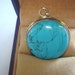 Turquoise Jewelry 925 Silver Pendant 1.25"
