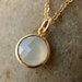 Sea Green Chalcedony Necklace - Small Pendant - Dainty, Mint Green