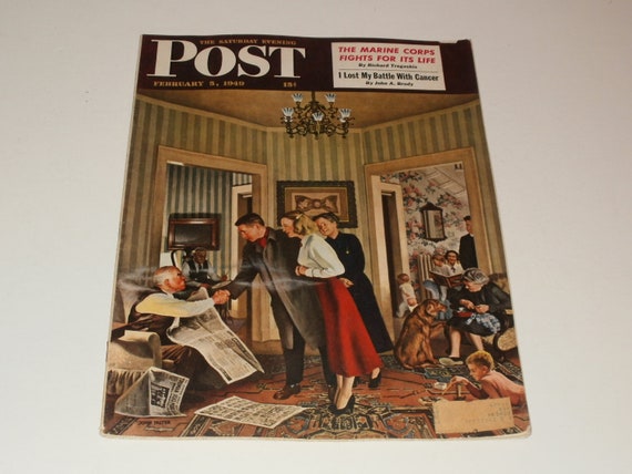 Vintage Saturday Evening Post Magazine February 5 by KennysCrafts