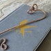Copper Bookmark Hammered Freeform