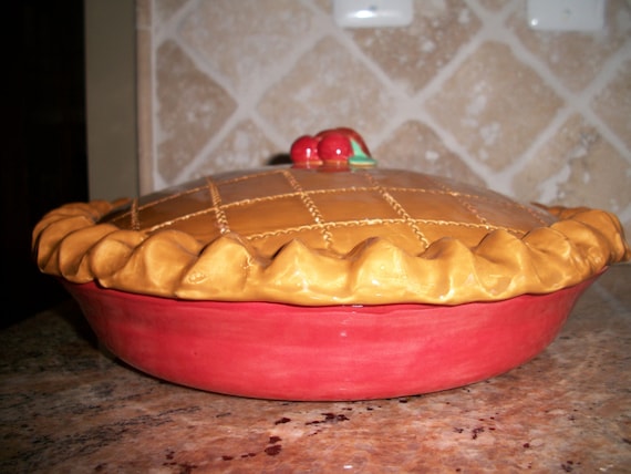 Items similar to Ceramic clay baking dish pie plate pie ...