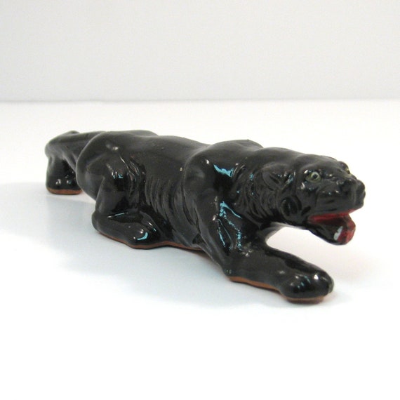 miniature black panther figurine