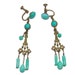 Earrings: Art Nouveau Peking Glass Chandelier Gorgeous Green Jadeite