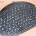 Vintage RETRO Black Raffia Straw Woven Clutch with Black Lucite Handle