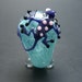 Purple Lizard on Teal Sherlock Glass Pipe