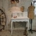 Painted Cottage Chic Shabby White Romantic Vanity / Desk DK264