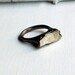 Copper Ring Scapolite Pale Straw Gold Crystal Gem Stone Natural Raw Patina Artisan