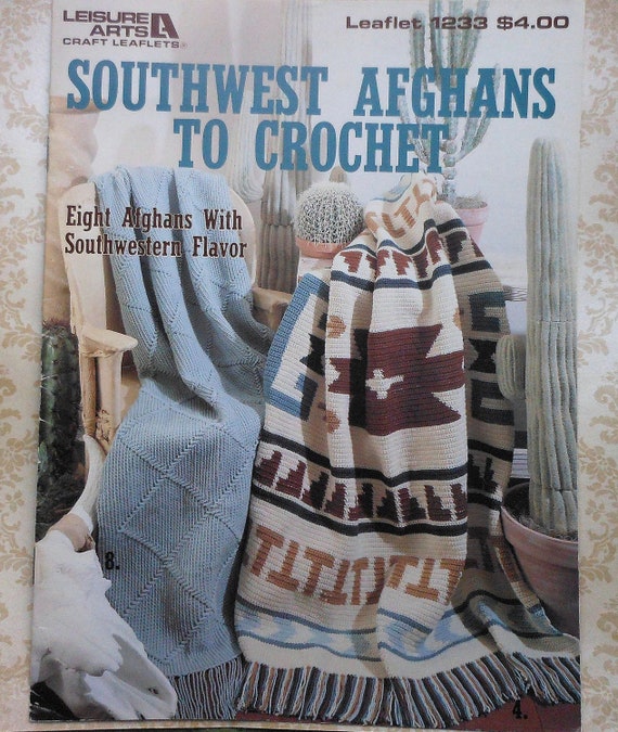 Southwest Afghans to Crochet Pattern Booklet 8 Southwestern