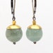 Aquamarine Orb 22k Gold Sterling Earrings