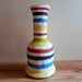 Colorful Vase / striped vase / large painted vase