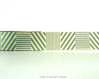 Stripe Grey Ivory Washi Tape (Chugoku) - gift packaging or card making