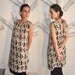 SALE 30%, under 50, A line African print cotton tying mini dress with pockets SMALL in stock