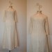 Vintage 1950s Wedding Gown / Cream Lace Wedding Dress / 50s Cream Cocktail Dress