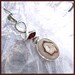 Natural Druzy Geode - Garnet - Sterling Silver Necklace D 7936