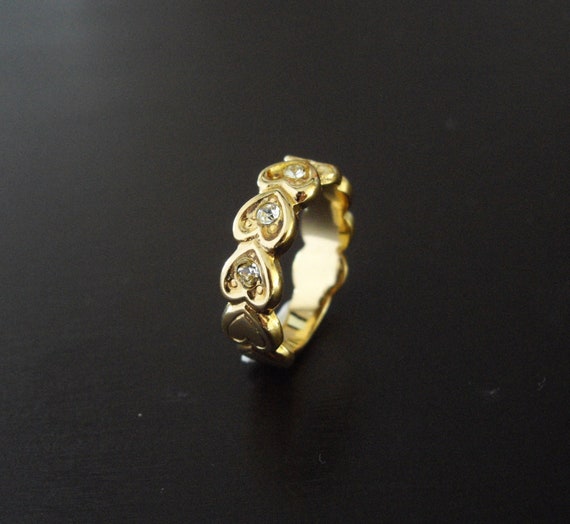 Vintage Avon Heart to Heart Ring by LisaWitmerCollection on Etsy