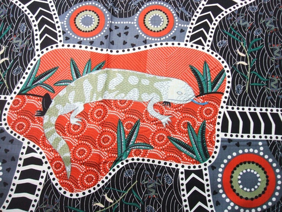 Australian Aboriginal Blue Tongue Skink Lizard Gecko Black