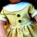 American Girl Doll Clothes 18 inch Doll Dress Yellow Dress with White Collar