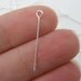 100 Eye pins 24mm silver plated