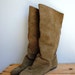 Vintage Olive Green Tall Slouch Boots