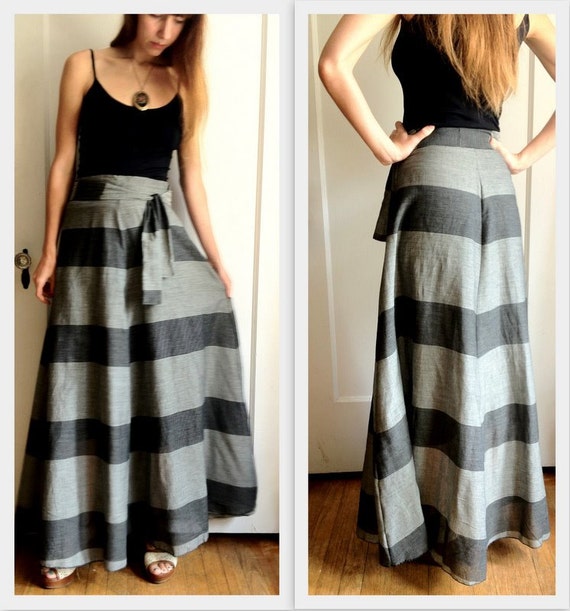 Items similar to 4 gore Maxi Skirt High Waist on Etsy