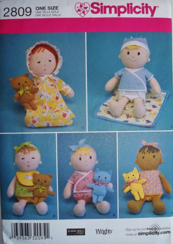 Cloth Baby Doll Pattern 15 inch Baby Doll Pattern Rag Doll